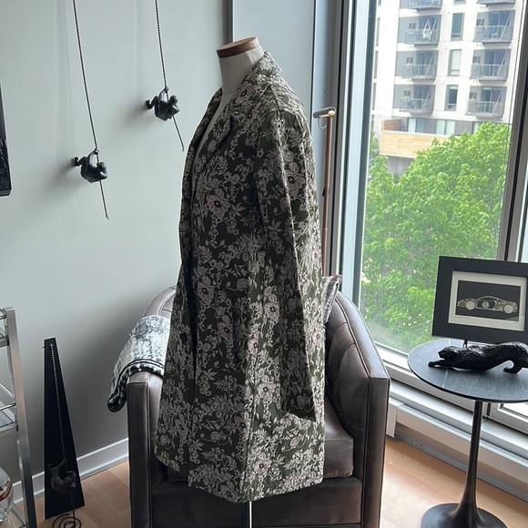 New Robert Rodriguez Floral Embroidered Car Coat Size 0 - Picture 10 of 13